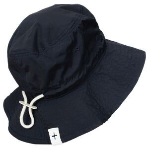 JIL SANDER Black Drawstring Bucket Hat Organic Cotton Mix Unisex Size Large $510